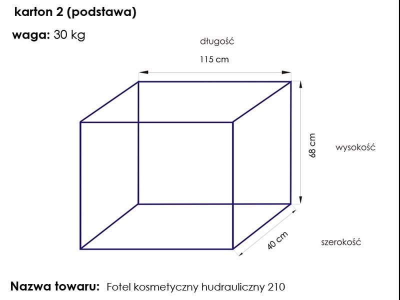Fotel kosmetyczny hydrauliczny A-210 Biały