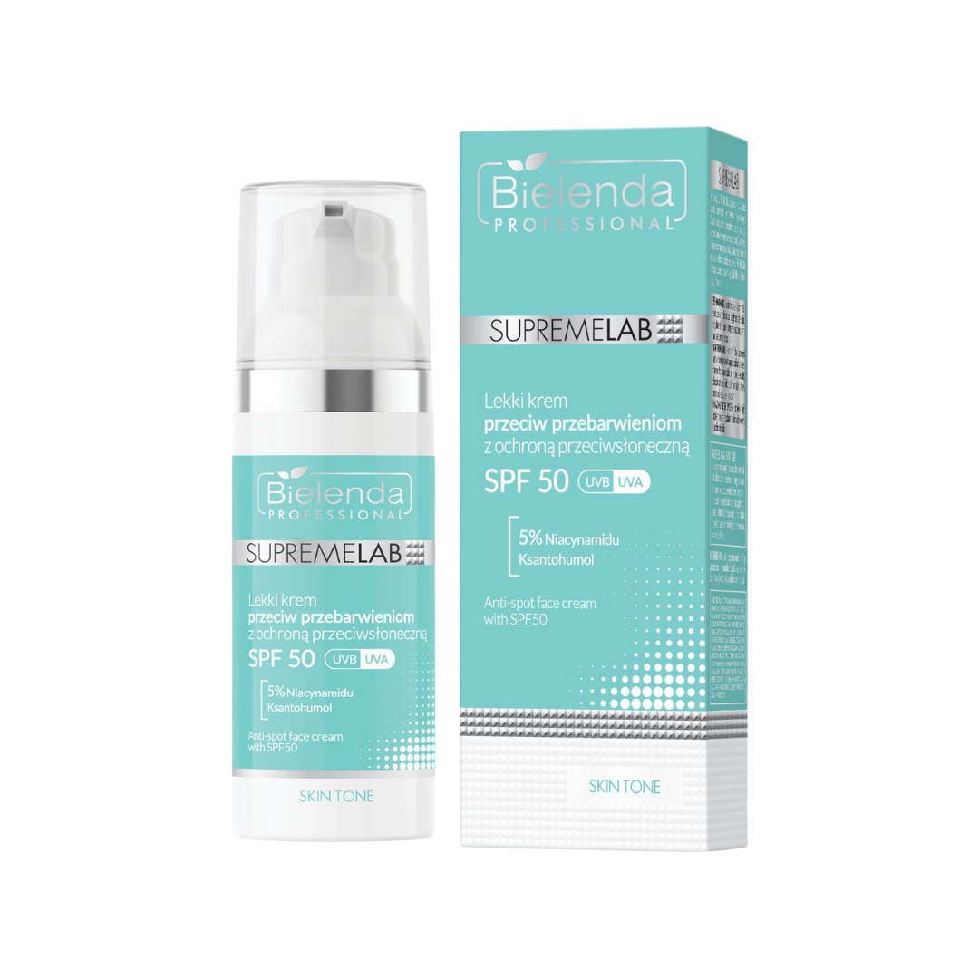 Bielenda Supremelab SKIN TONE Lekki krem przeciw przebarwieniom z SPF50 UVA/UVB 50ml