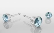BLOMDAHL - 15-0103-05 (A) aquamarine średnica części ozdobnej kolczyka 4 mm