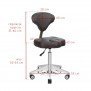 Taboret Kosmetyczny Azzurro 156-F - Bump Up - czarny