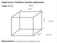Fotel kosmetyczny - elektryczny - LUX 3M - czarny