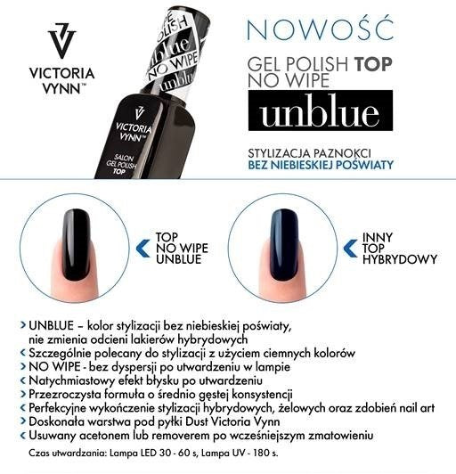 Victoria Vynn Gel Polish - TOP NO WIPE UNBLUE (bez przemywania) 8ml