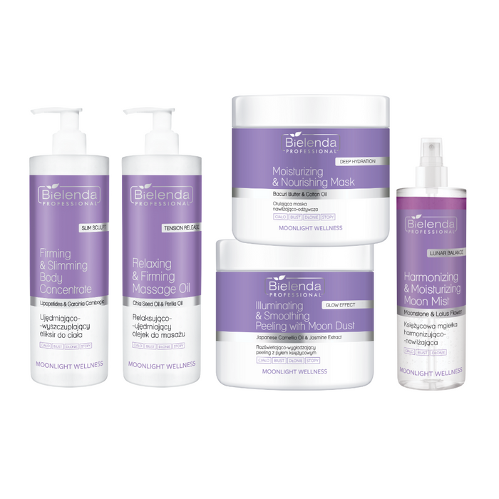 Bielenda MOONLIGHT WELLNESS Rytuał otulający ciało, kojący zmysły i podkreślający naturalne piękno - zestaw