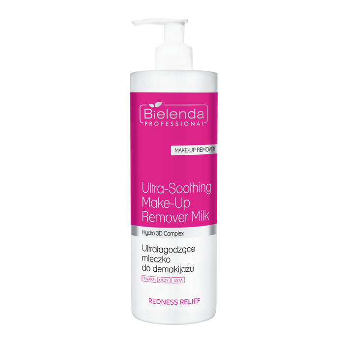 Bielenda REDNESS RELIEF Ultra-łagodzące mleczko do demakijażu twarzy, oczu i ust 500 ml