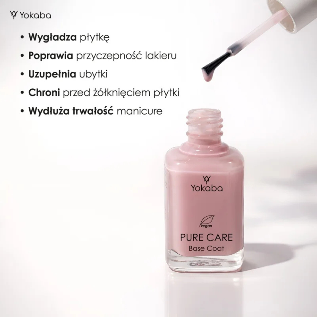 Yokaba PURE CARE BASE COAT – baza do lakieru klasycznego 15ml