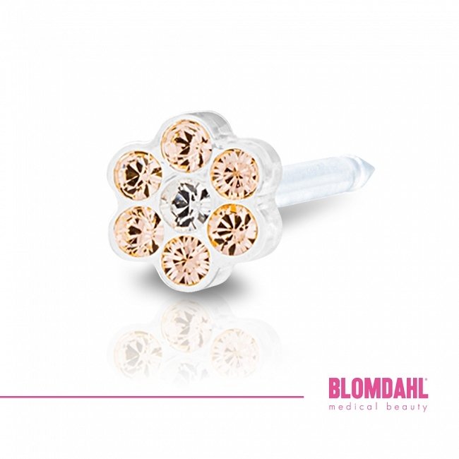 BLOMDAHL - 12-0114-75  Daisy Golden Rose/ Crystal 5 mm