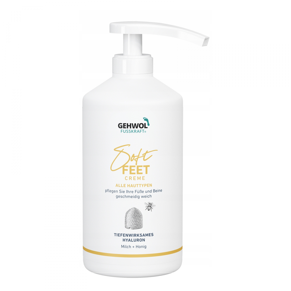 Gehwol Fusskraft Soft feet krem - Krem do stóp i nóg z kwasem hialuronowym - 500ml