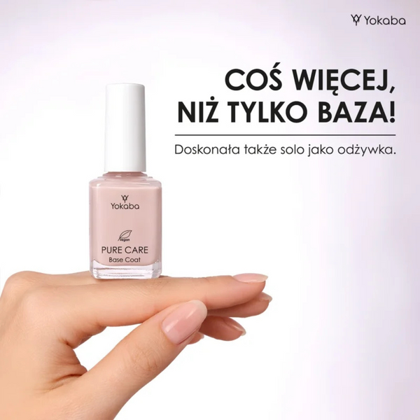 Yokaba PURE CARE BASE COAT – baza do lakieru klasycznego 15ml