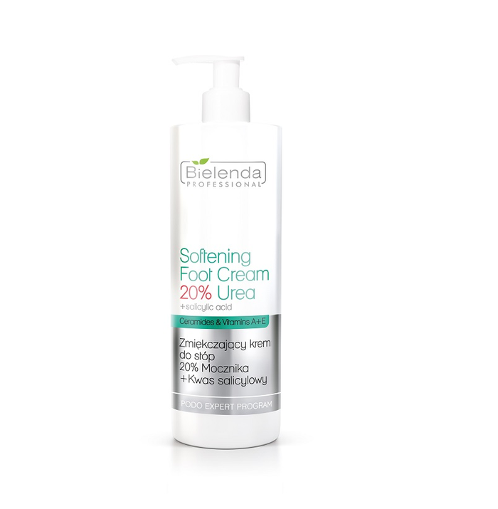 Bielenda Zmiękczający krem do stóp 20% mocznika + kwas salicylowy - PODO EXPERT  - 500 ml