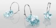 BLOMDAHL - 15-1257-05 (C) flower aquamarine średnica części ozdobnej kolczyka 14 mm