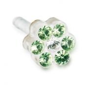 BLOMDAHL - 12-0114-44 DAISY 5mm Peridot/ Crystal