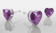 BLOMDAHL - 15-0121-74 (B) heart light amethyst średnica części ozdobnej kolczyka 6 mm