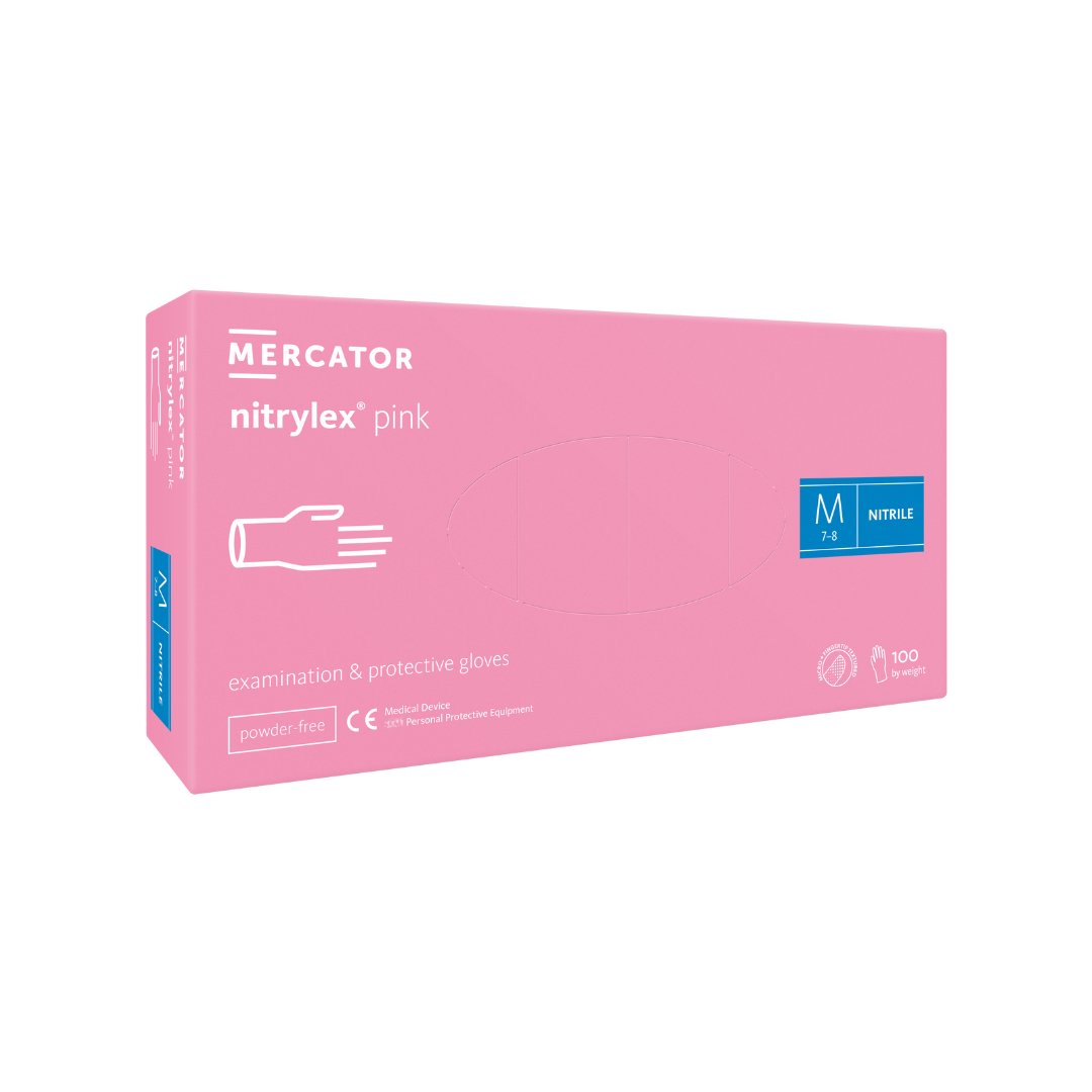 Nitrylex® pink  Rękawiczki nitrylowe  " M " - 100 szt.
