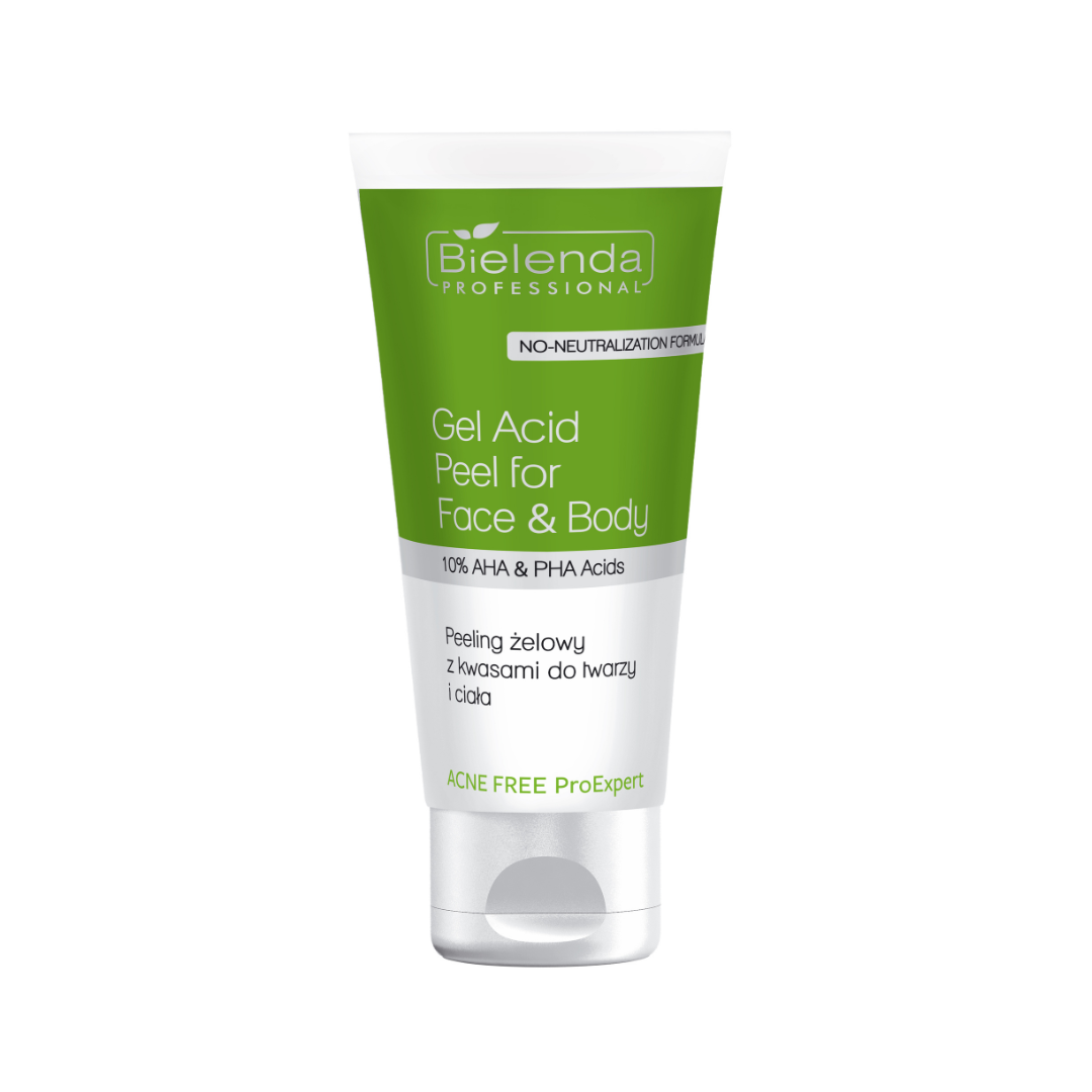Bielenda Acne Free ProExpert Peeling żelowy do twarzy i ciała z kwasami,  150ml