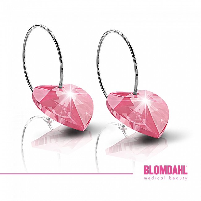 BLOMDAHL - 15-1255-03 (C)  heart rose średnica części ozdobnej kolczyka 10 mm