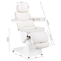Fotel kosmetyczny elektr. Azzurro 878 5 siln. biały