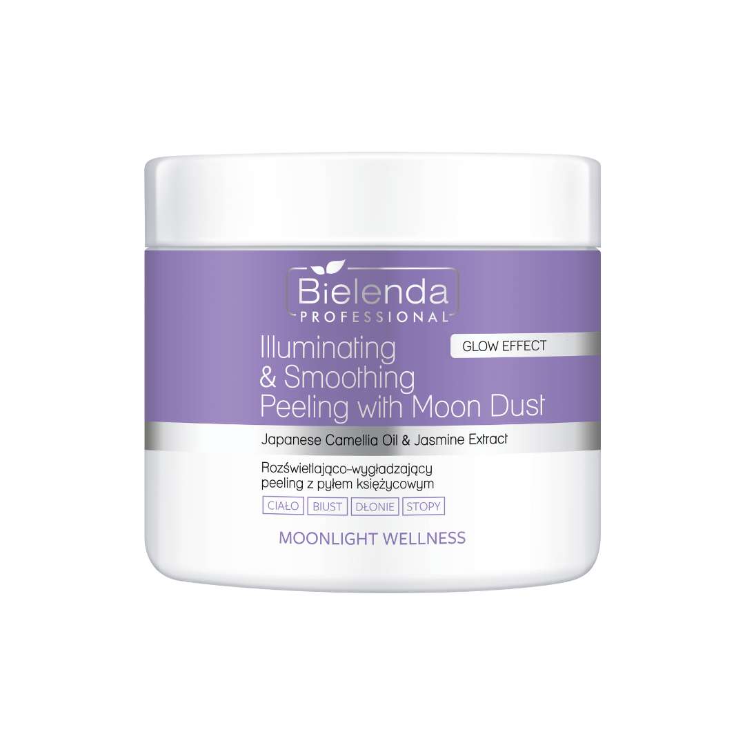 Bielenda MOONLIGHT WELLNESS Rozświetlająco-wygładzający peeling z pyłem księżycowym 550g