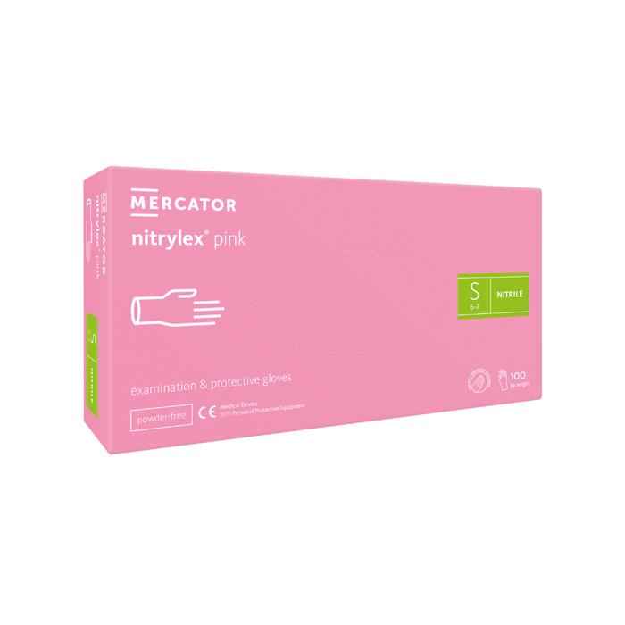 Nitrylex® pink  Rękawiczki nitrylowe  " S " - 100 szt.
