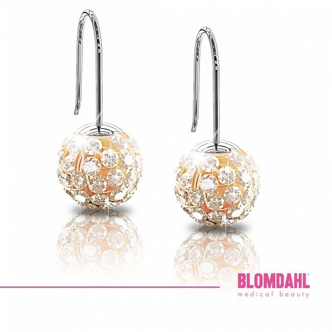 BLOMDAHL -Mini Pendant Crystal Ball Golden Rose 6 mm SFJ