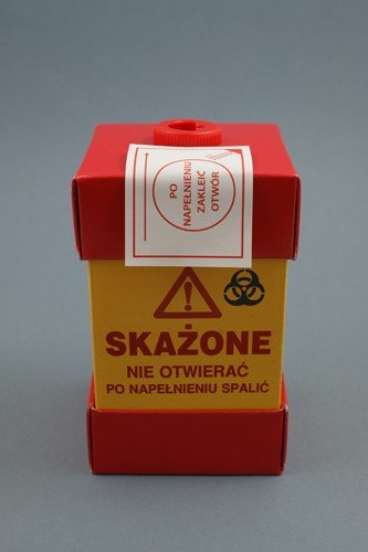 Jednorazowy pojemnik na zużyte igły