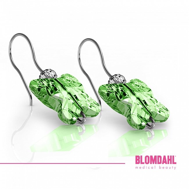 BLOMDAHL - 15-1257-02 (C) flowe Peridot średnica części ozdobnej kolczyka 14 mm