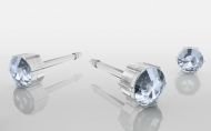BLOMDAHL - 15-0103-01 (A) cristal średnica części ozdobnej kolczyka 4 mm