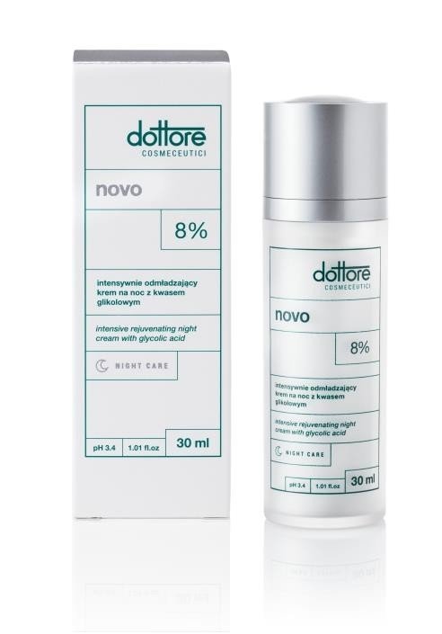 Dottore Cosmeceutici Novo - Intensywnie odmładzający krem z 8% kwasem glikolowym 50ml